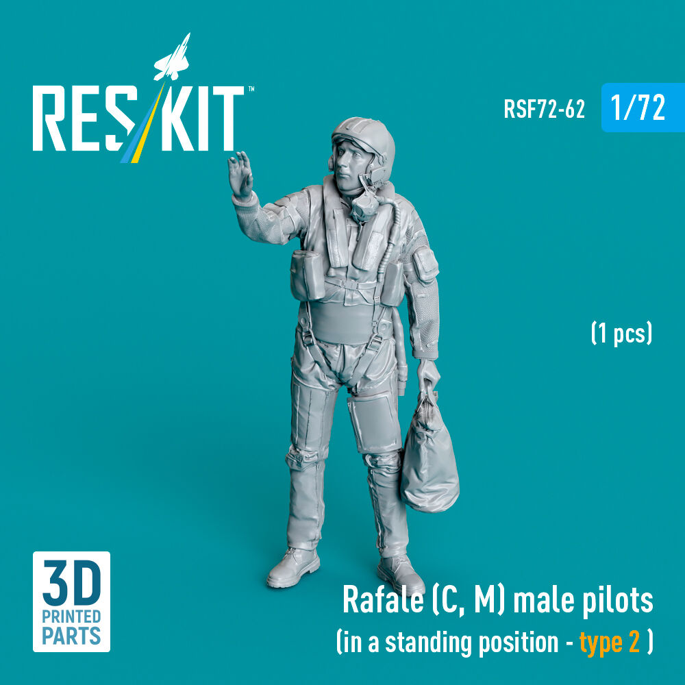 Rafale (C, M) male pilot (in a standing position - type 2) (1 pcs) (3D Printed)
