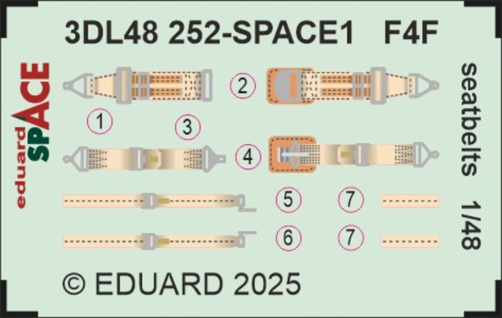 F4F seatbelts SPACE 1/48 for Eduard