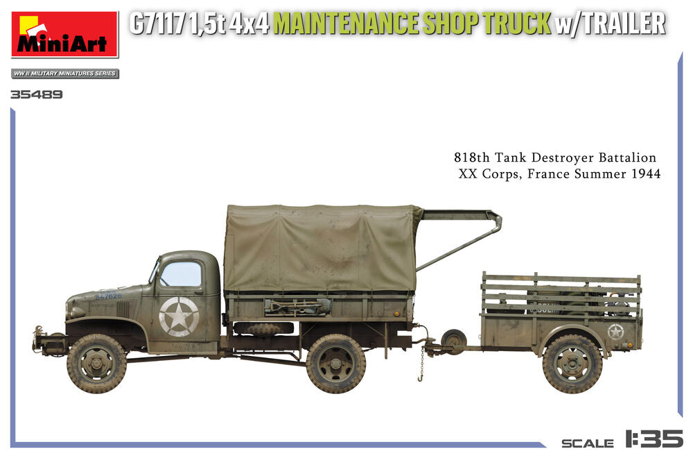G7117 1,5t 4x4 Maintenance Shop Truck w/Trailer