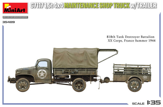 G7117 1,5t 4x4 Maintenance Shop Truck w/Trailer