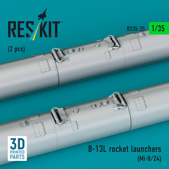 B-13L rocket launchers (2 pcs) (Mi-8/24) (3D printed)