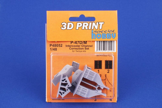 P-47D/M Intercooler Channel Correction Set for Tamiya