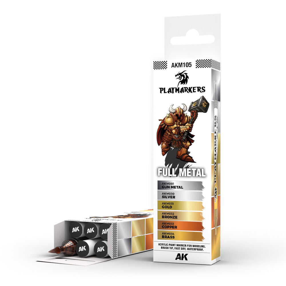 PLAYMARKERS SET - FULL METAL (6 ref.)