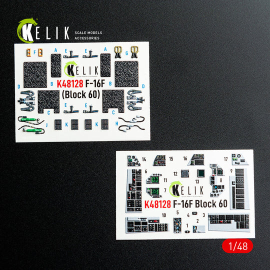F-16F Block 60 - interior 3D decals for Hasegawa kit