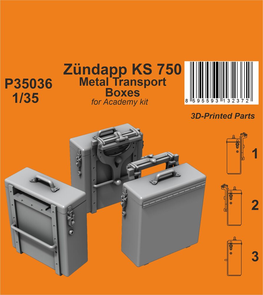 Zündapp KS 750 Metal Transport Boxes  / for Academy kit