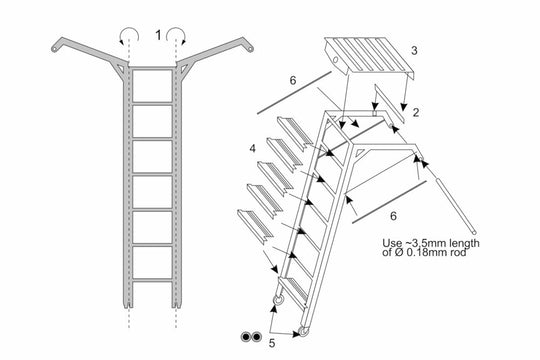 A4 Skyhawk ladder (Platz-Eduard kit)