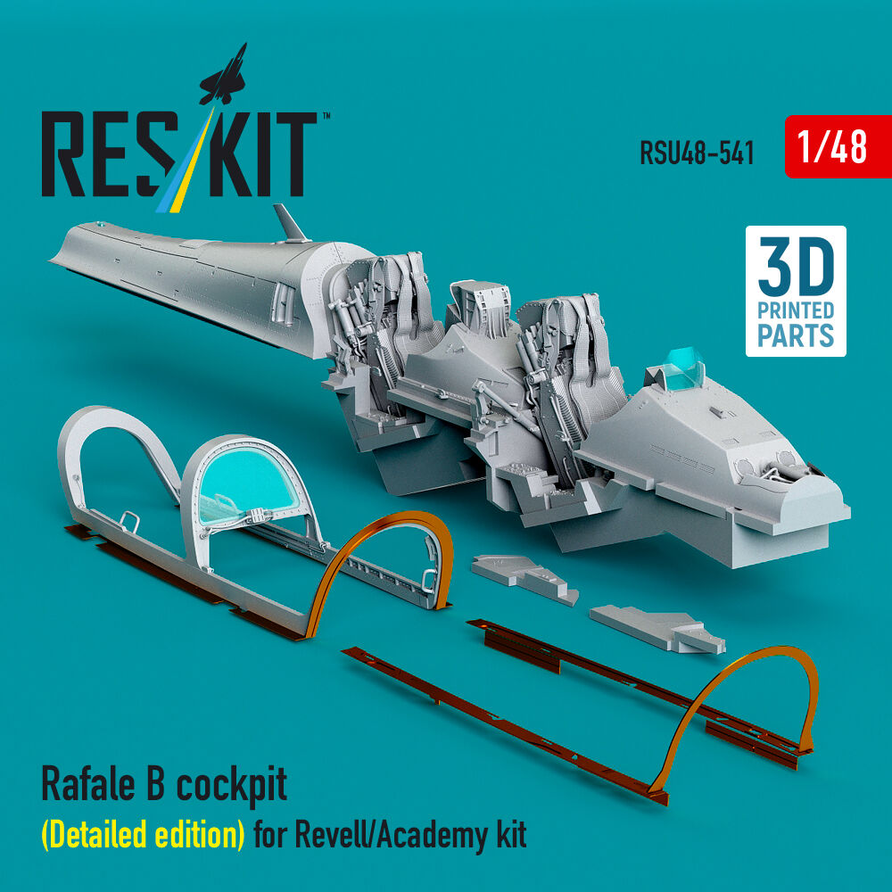 Rafale B cockpit cockpit (Detailed edition) for Revell/Academy kit (3D Printed)