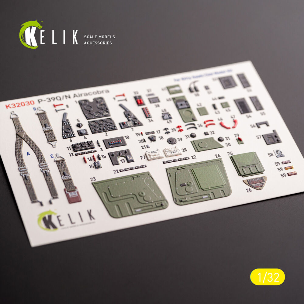 P-39Q/N - interior 3D decals for Kitty Hawk/Zimi models kit