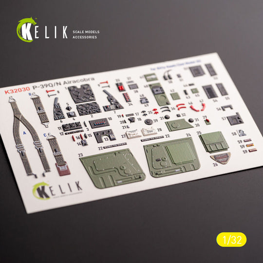 P-39Q/N - interior 3D decals for Kitty Hawk/Zimi models kit