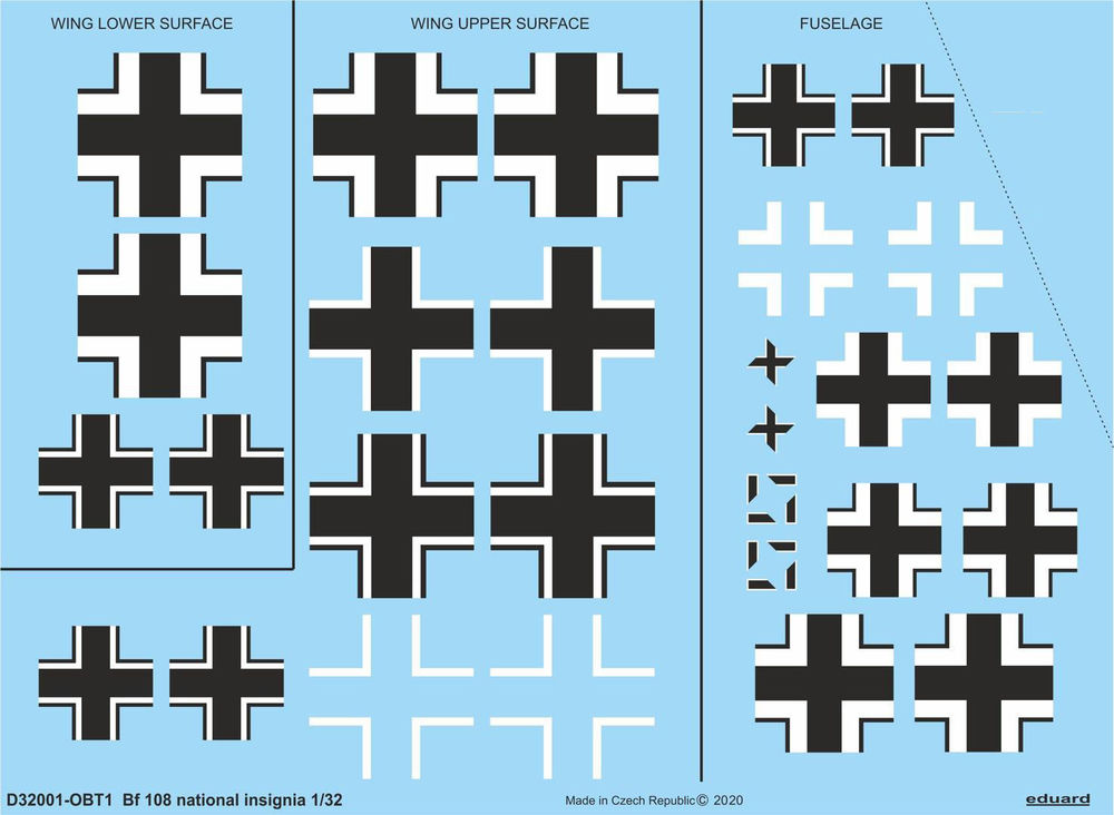 Bf 108 national insignia for Eduard