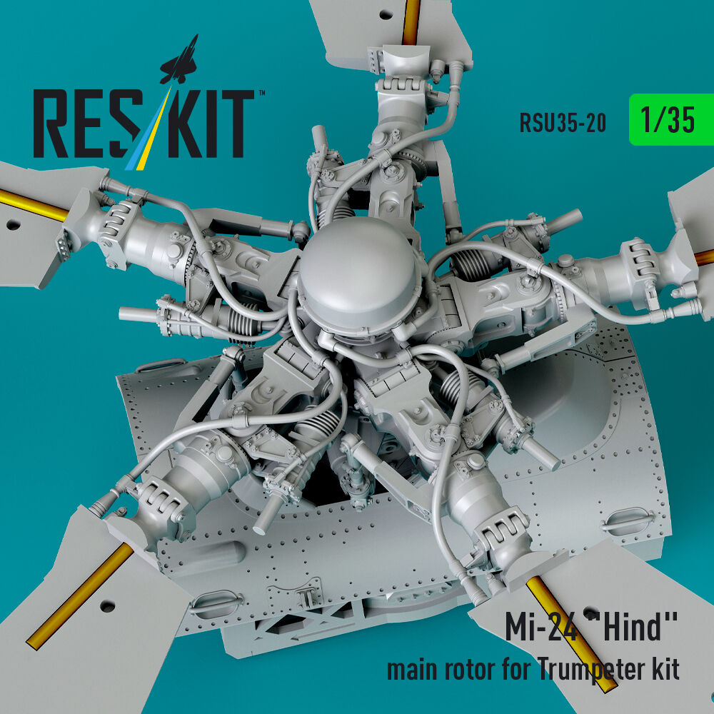 Mi-24 Hind main rotor for Trumpeter kit (3D Printed)