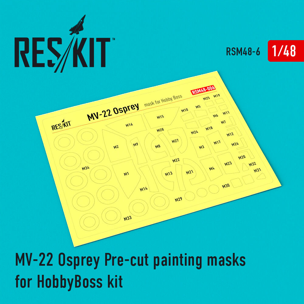 MV-22 Osprey Pre-cut painting masks for HobbyBoss kit