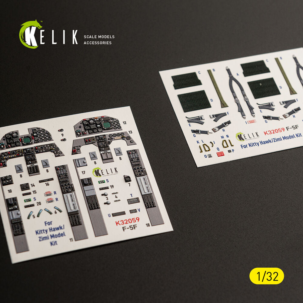 F-5F - interior 3D decals for Kitty Hawk/Zimi models kit