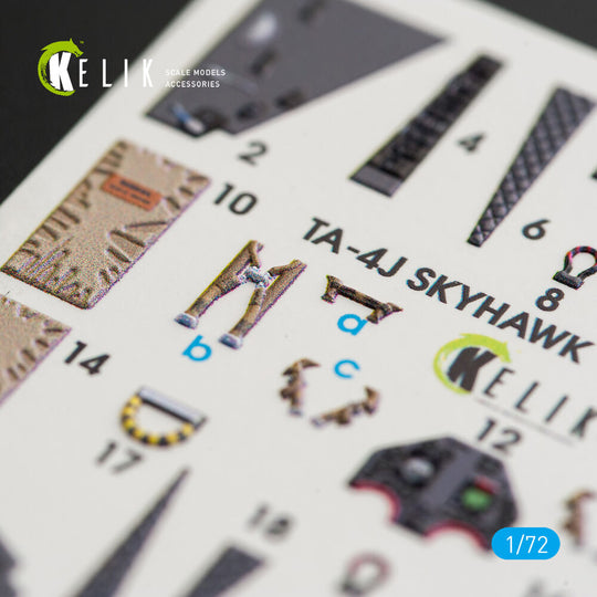 TA-4J Skyhawk interior 3D decals for Fujimi/Hobby 2000 kit