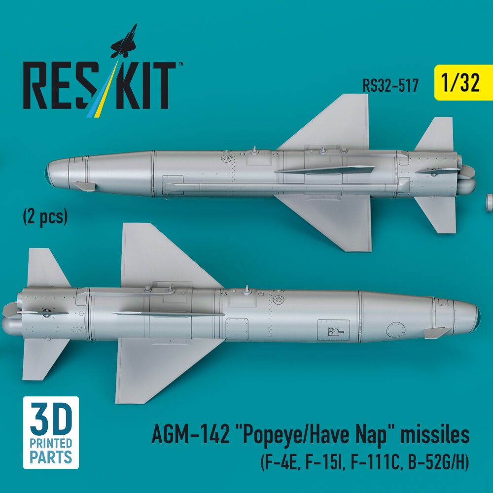 AGM-142 Popeye/Have Nap missiles (2 pcs) (F-4E, F-15I, F-111C, B-52G/H) (3D Printed)