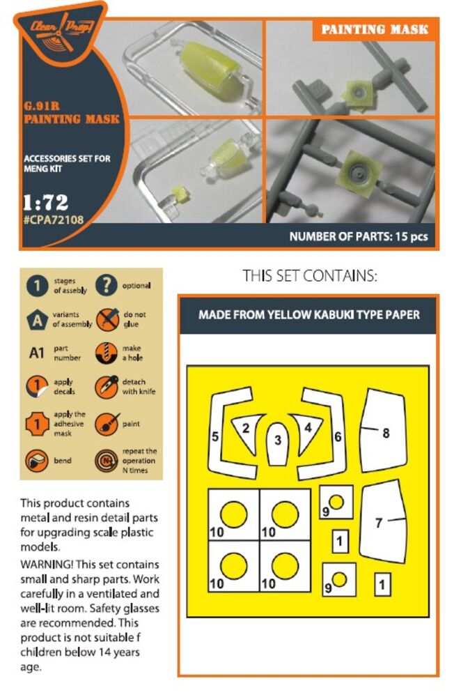 G.91R painting mask for MENG kits