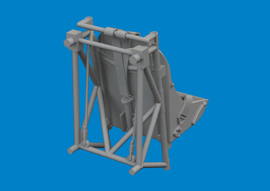 F4U-2 seat w/ integral belts PRINT