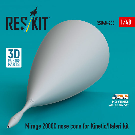 Mirage 2000C nose cone for Kinetic/Italeri kit (3D Printed)