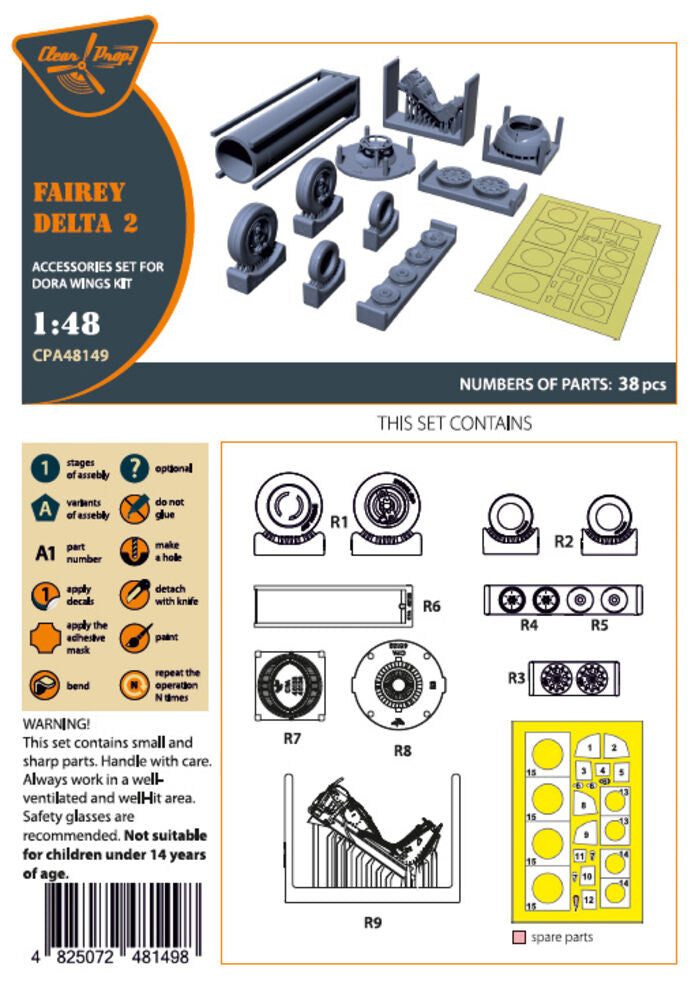 Fairey Delta 2 accessories set for Dora Wings