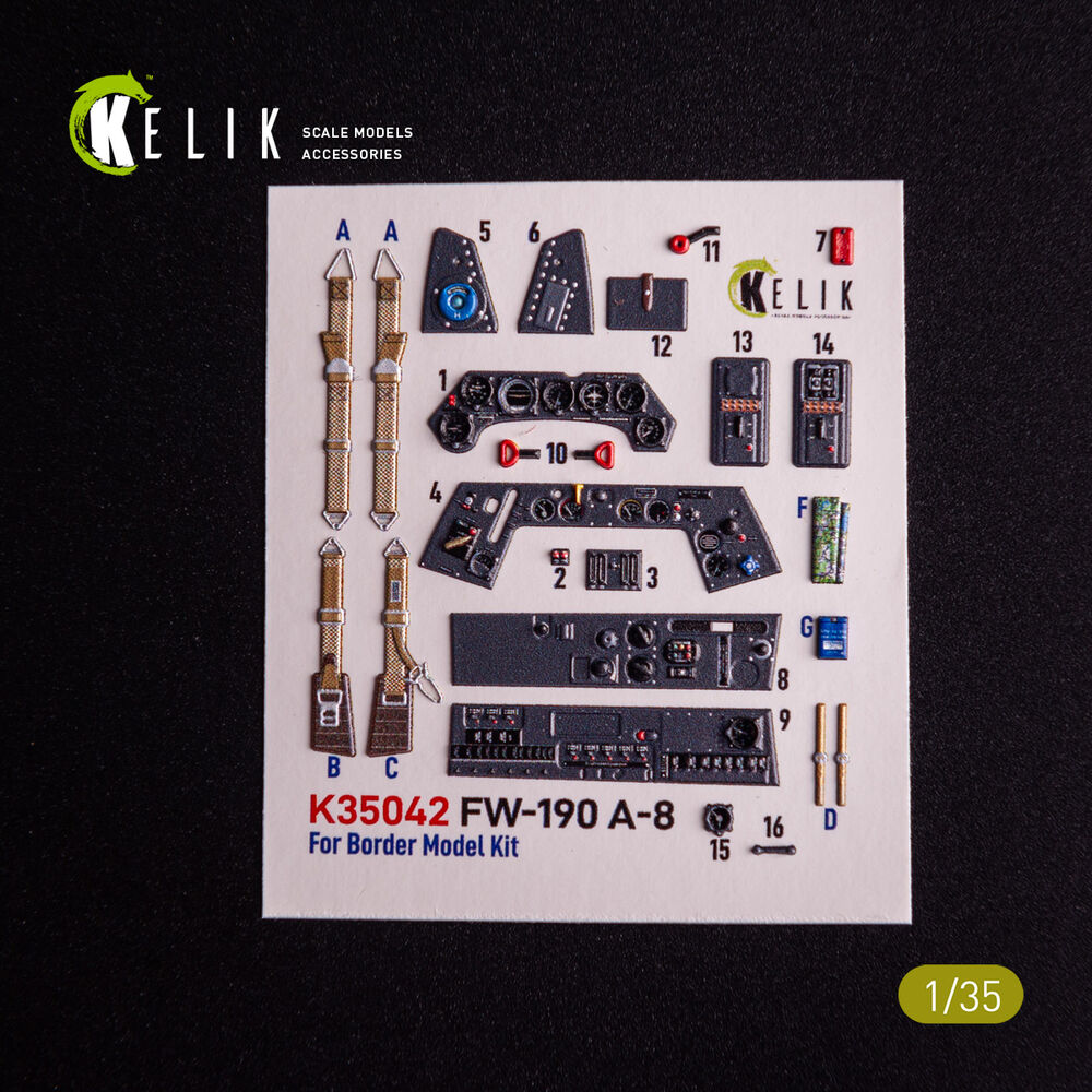 FW-190A-8 - interior 3D decals for Border Models kit