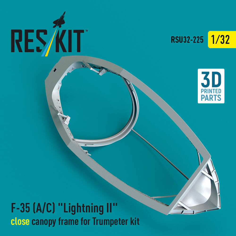 F-35 (A/C) Lightning II close canopy frame for Trumpeter kit (3D Printed)