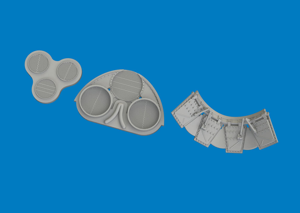 P-40K radiators upgrade set PRINT for Eduard