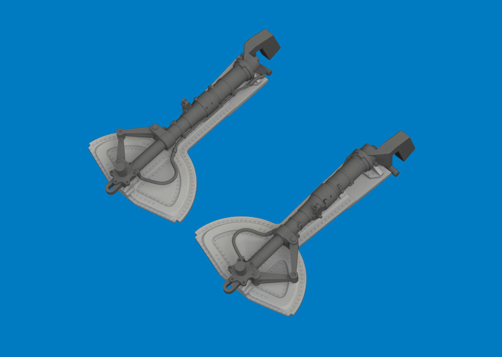 Bf 109G undercarriage legs PRINT for Revell
