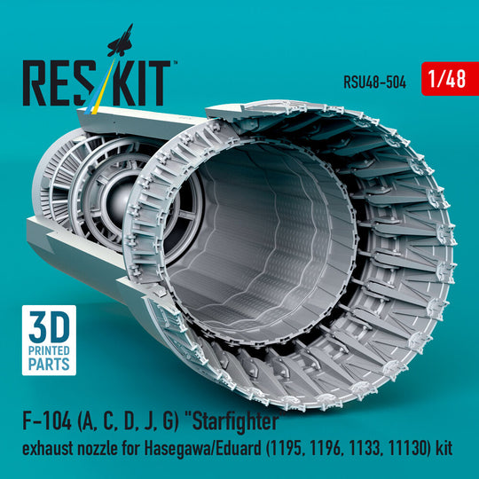 F-104 (A, C, D, J, G) Starfighter exhaust nozzle for Hasegawa/Eduard (1195, 1196, 1133, 11130) kit (3D Printed)