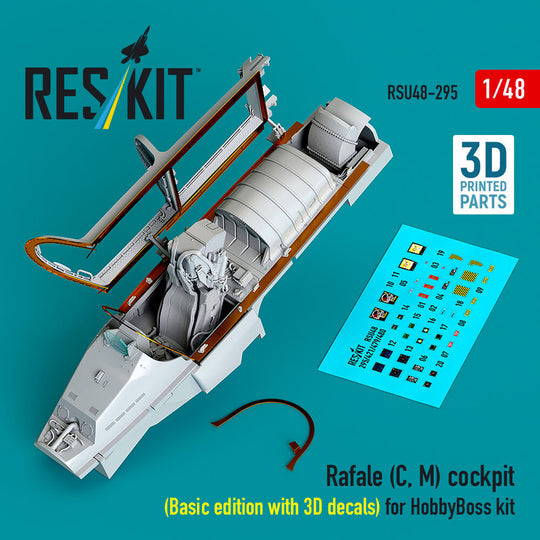 Rafale (C, M) cockpit (Basic edition with 3D decals) for HobbyBoss kit (3D printed)