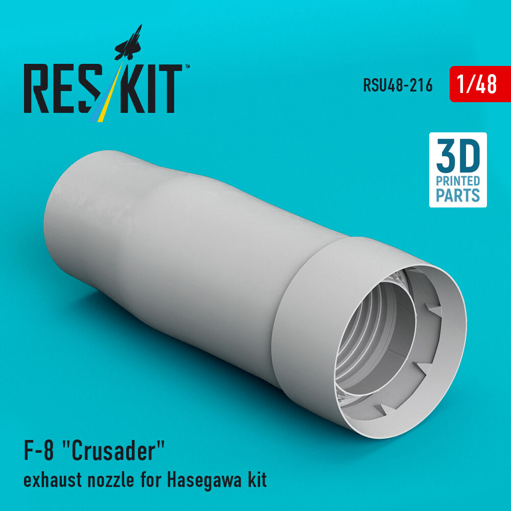 F-8 Crusader exhaust nozzle for Hasegawa kit (3D Printed)