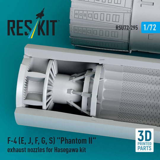 F-4 (E, J, F, G, S) Phantom II exhaust nozzles for Hasegawa kit (3D Printed)