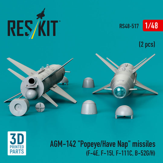 AGM-142 Popeye/Have Nap missiles (2 pcs) (F-4E, F-15I, F-111C, B-52G/H) (3D Printed)