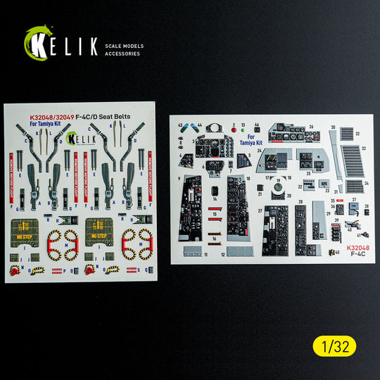 F-4C - interior 3D decals for Tamiya kit