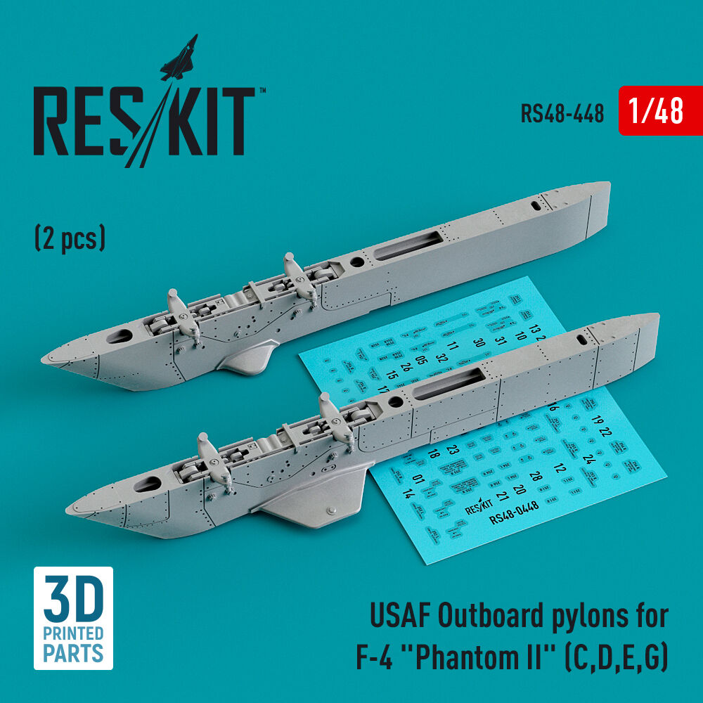 USAF Outboard pylons for F-4 Phantom II (C,D,E,G) (2 pcs) (3D Printed)