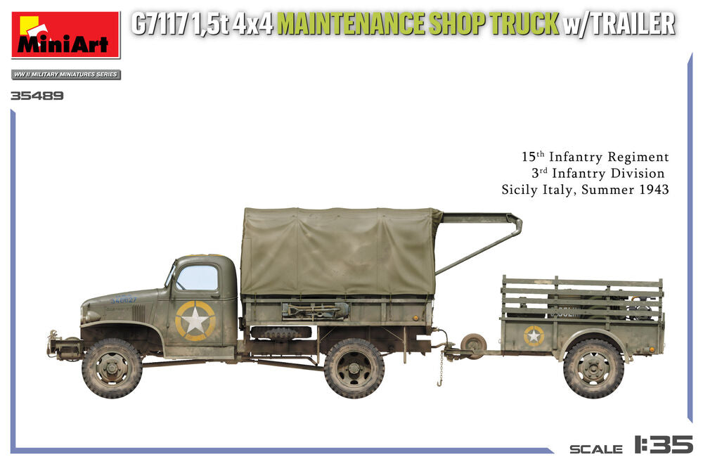 G7117 1,5t 4x4 Maintenance Shop Truck w/Trailer