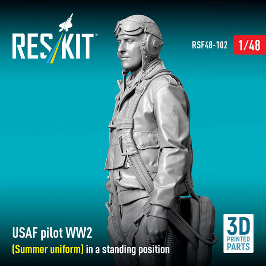 USAF pilot WW2 (Summer uniform) in a standing position (3D Printed)