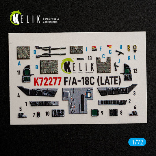 F/A-18C (LATE) -  interior 3D decals for Academy 12411