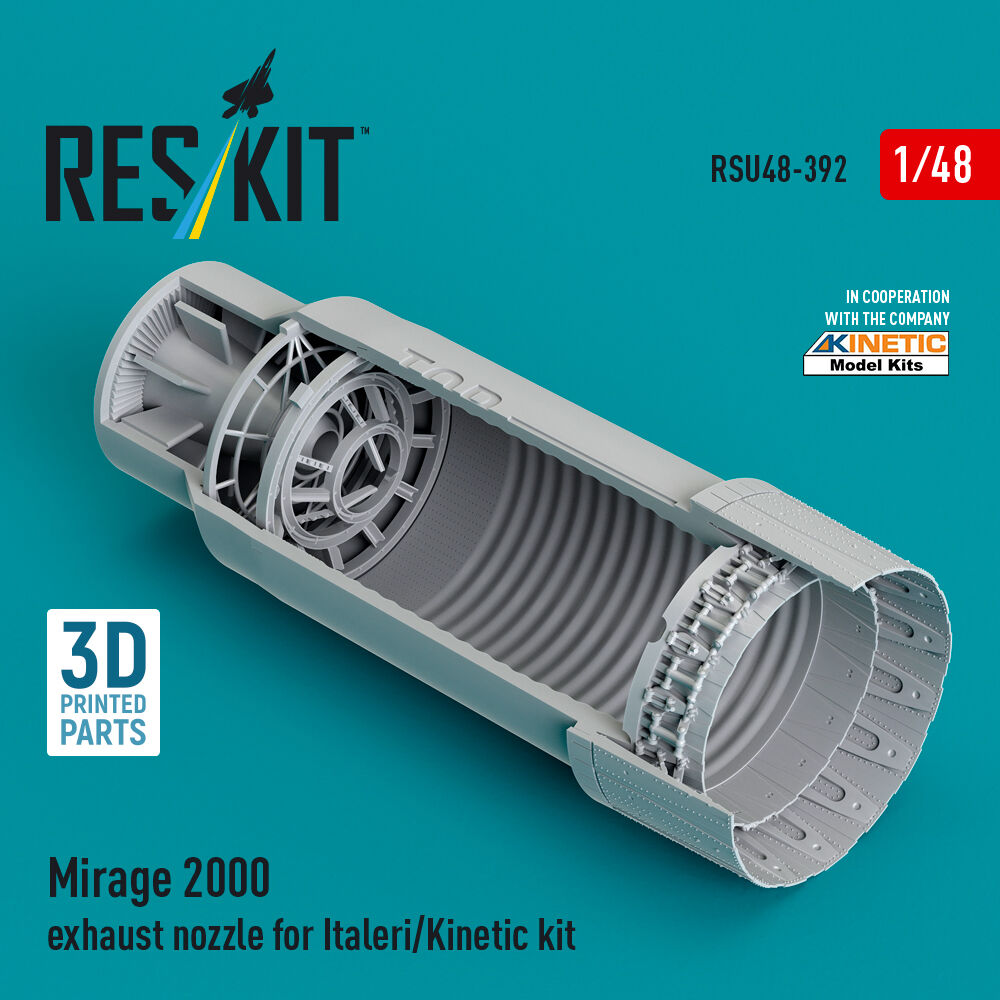 Mirage 2000 exhaust nozzle for Italeri/Kinetic kit (3D Printed)