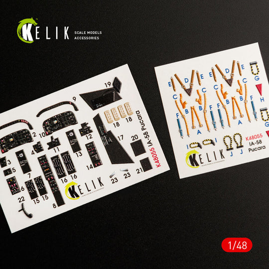 IA-58 Pucara interior 3D decals for Kinetic kit