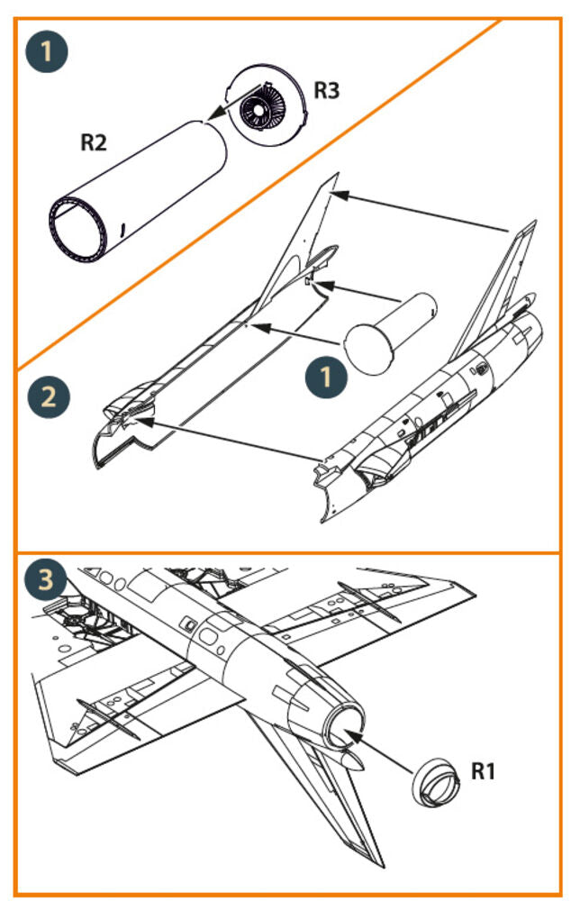 Fairey Delta 2 Afterburner and Exhaust for Dora Wings