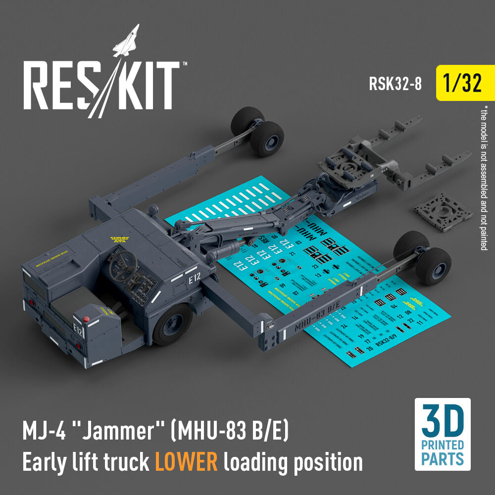 MJ-4 Jammer (MHU-83 B/E) Early lift truck LOWER loading position (3D Printed model kit)