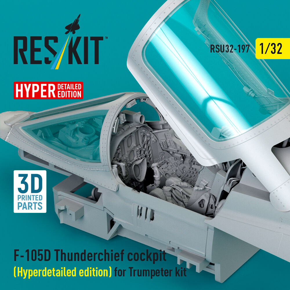 F-105D Thunderchief cockpit (Hyperdetailed edition) for Trumpeter kit (3D Printed)