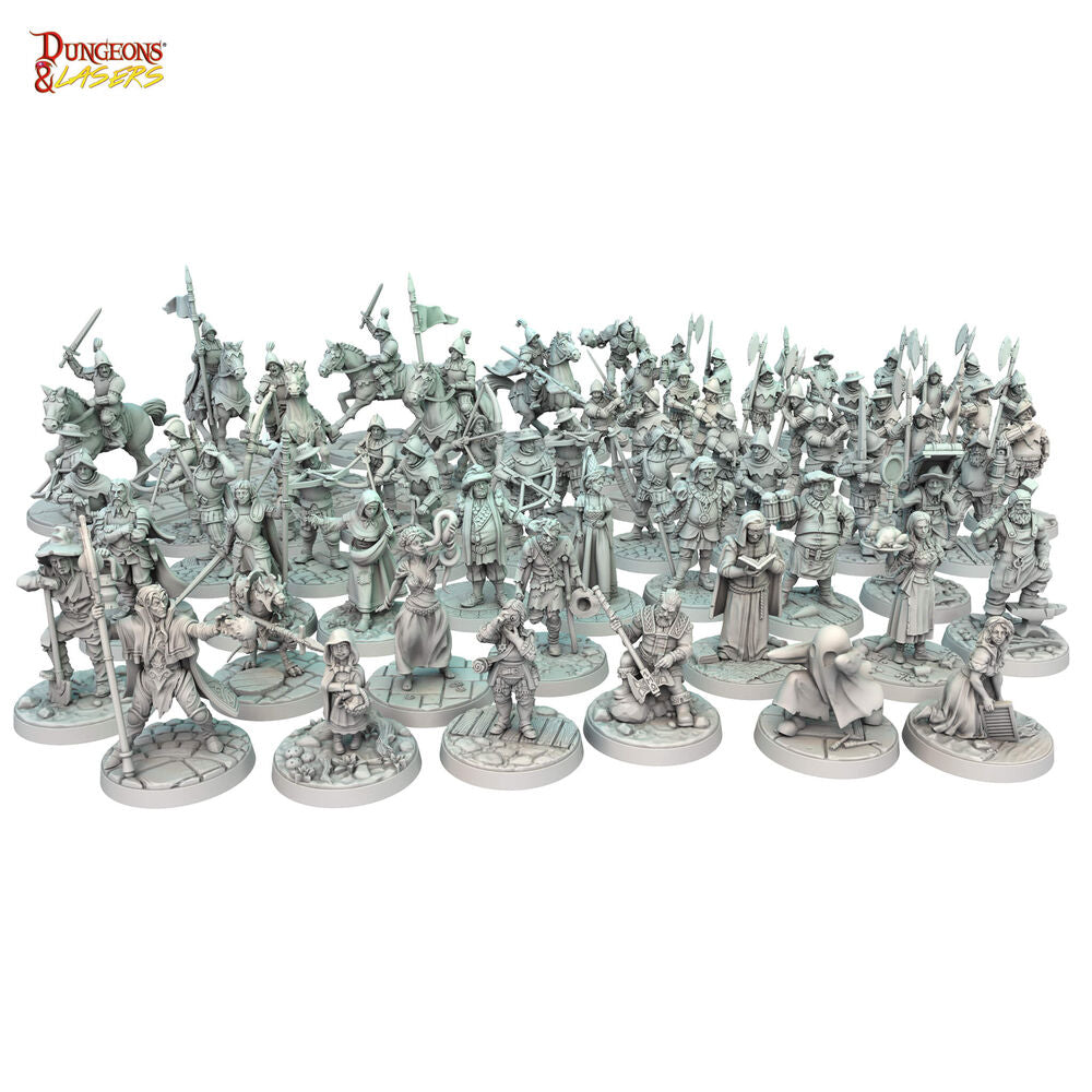 Dungeons & Lasers Miniatures: TOWNSFOLK MINIATURE PACK