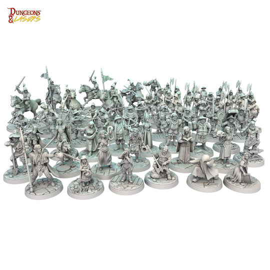 Dungeons & Lasers Miniatures: TOWNSFOLK MINIATURE PACK