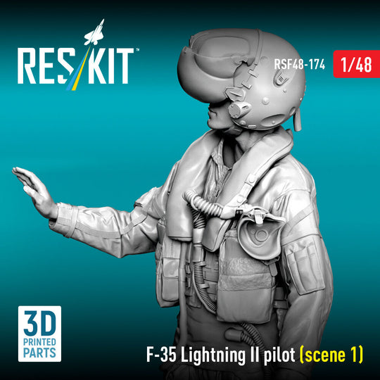 F-35 Lightning II pilot (scene 1) (3D Printed)