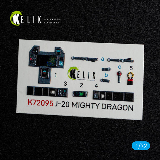 J-20 Mighty Dragon - interior 3D decals for Dream Model kit