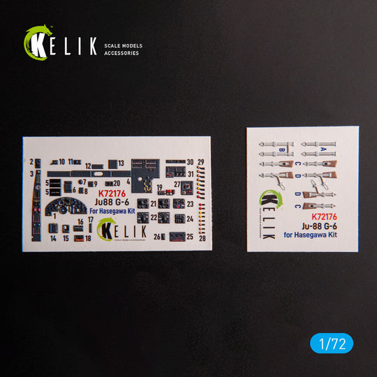 Ju88 G-6 - interior 3D decals for Hasegawa kit