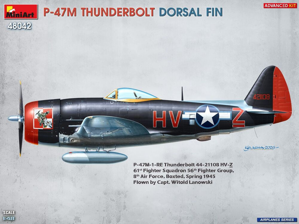 P-47M Thunderbolt. Dorsal Fin. Advanced Kit