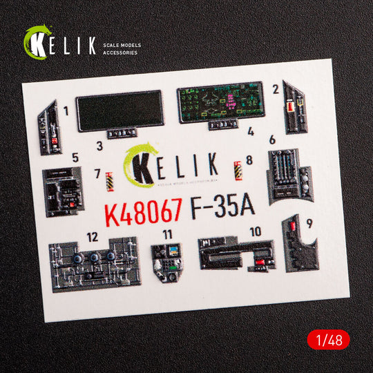 F-35A interior 3D decals for Tamiya kit