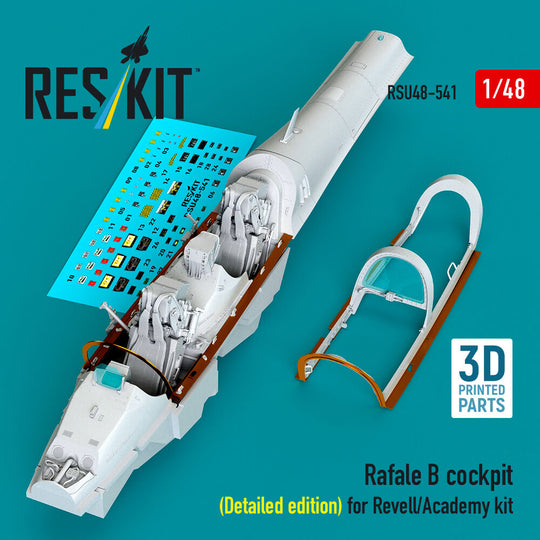 Rafale B cockpit cockpit (Detailed edition) for Revell/Academy kit (3D Printed)